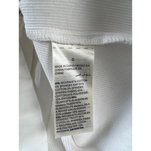 Zenergy Womens Size 0 White Zipper Jacket Top Knit insert Lace Embroidered Trim - Picture 8 of 12